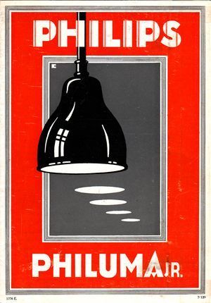 Reclamefolder voor armaturen voor fabrieksverlichting, 1929