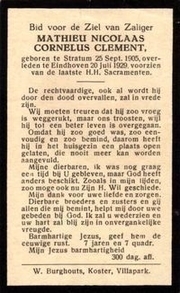bidprentje Mathieu Clement