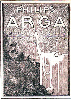 Advertentie voor argalampen, 1918