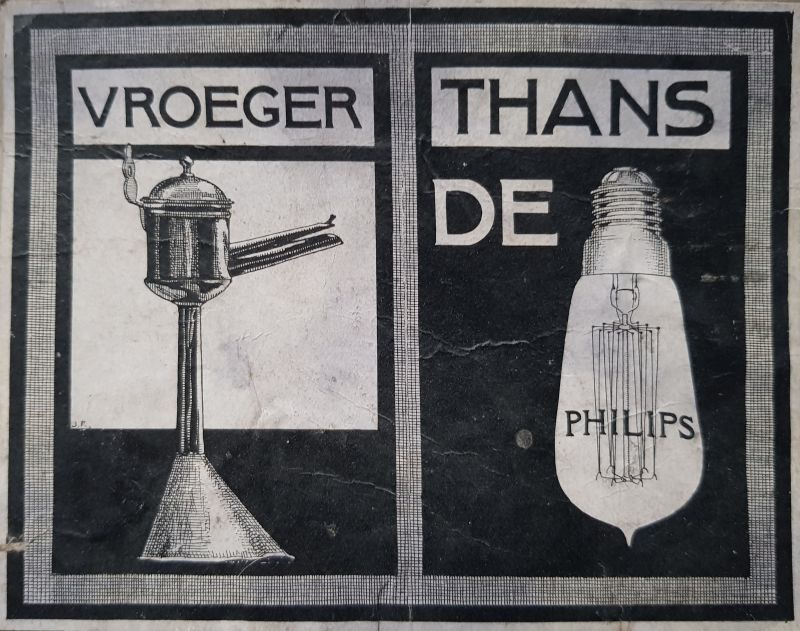 Advertentieontwerp metaaldraadlamp, ca. 1910