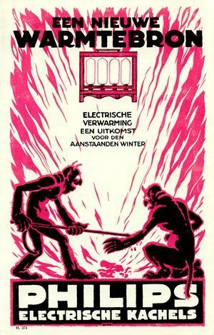 Reclamefolder voor elektrische kachels, c. 1917